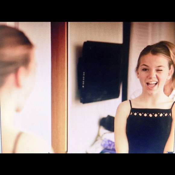 “Sold at home”Black Strappy Romper With embroidered bib UO - Picture 4 of 5